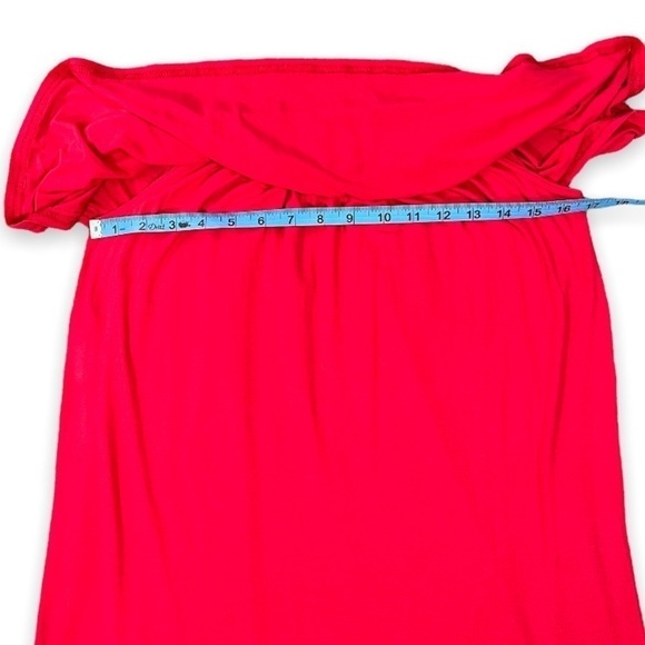 NWT Boohoo Off the Shoulder Cherry Red Swing Dress sz 6 - Picture 6 of 10